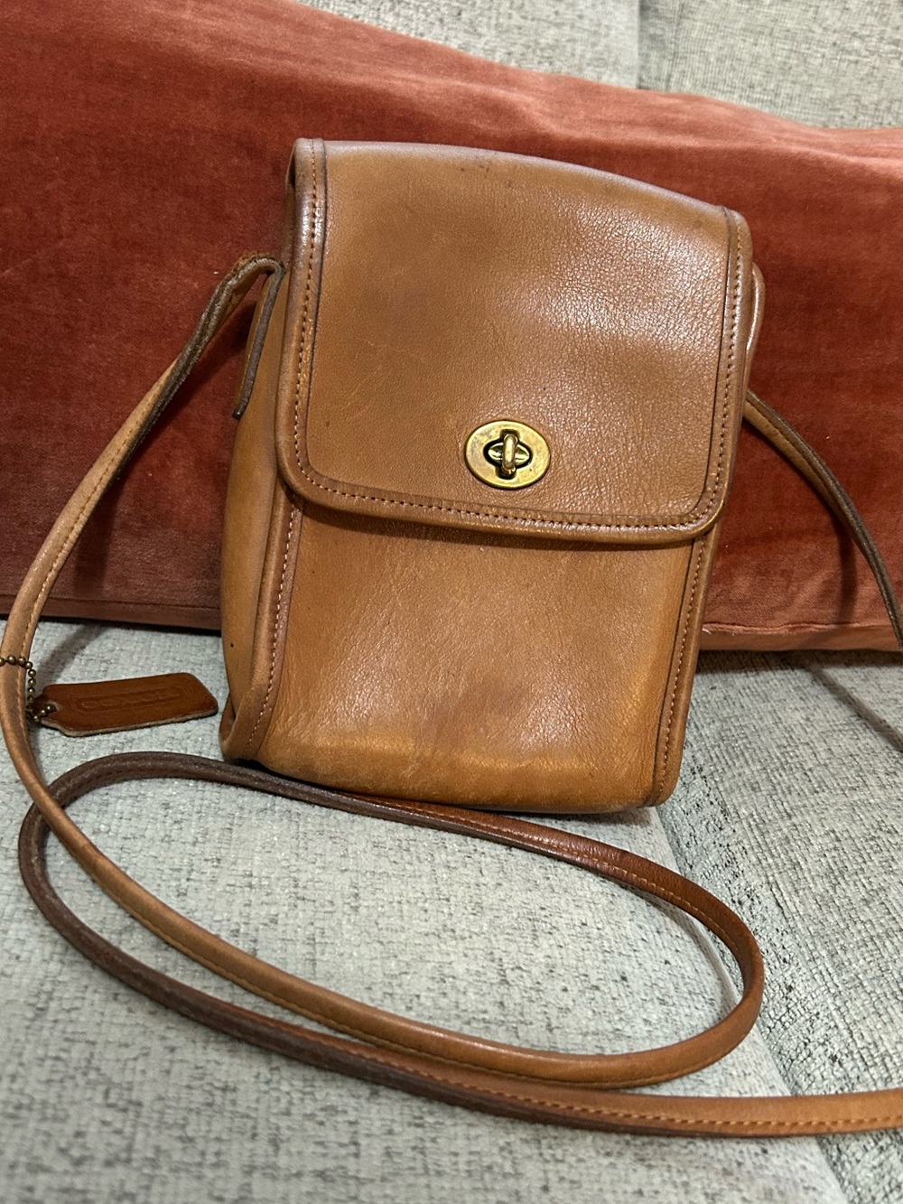 Vintage Coach Scooter Bag Brittish Tan Turlock Crossbody Brown